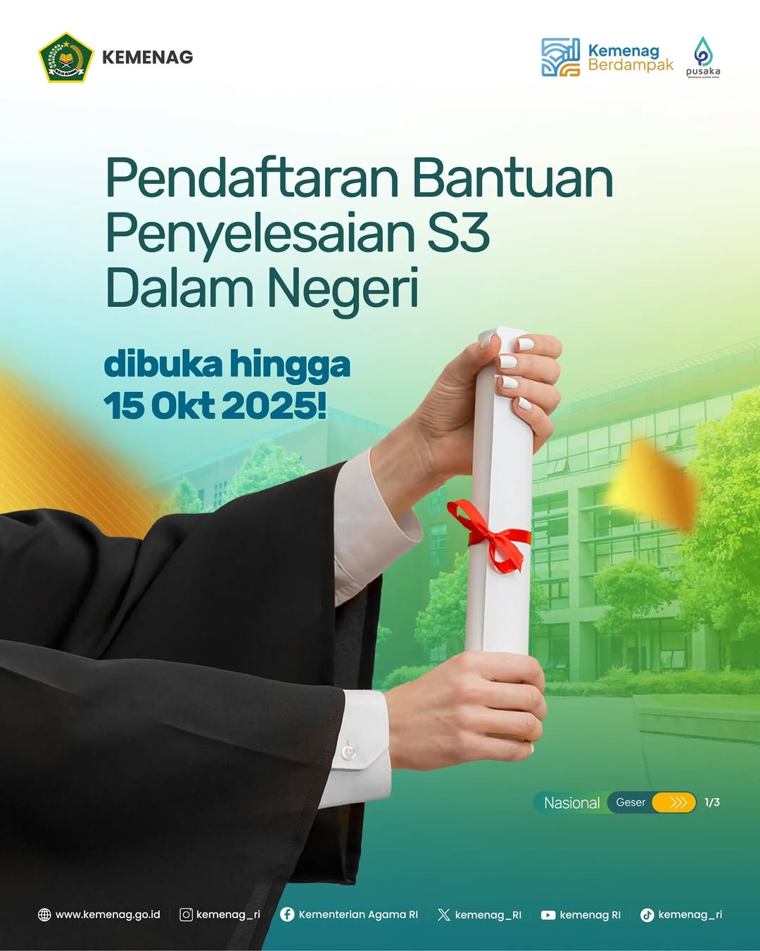 Peluang Bantuan Penyelesaian Studi S3